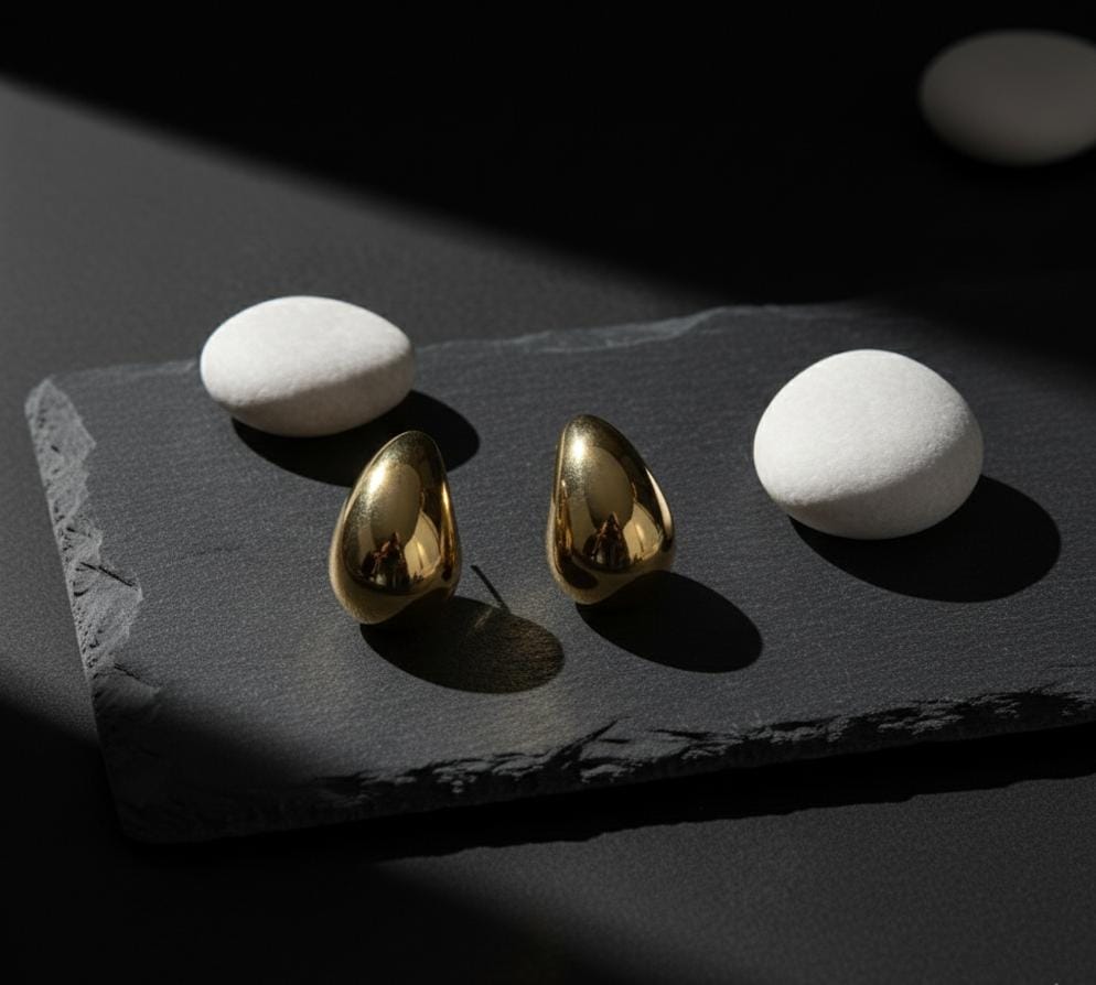 Chunky Dome Drop Earrings