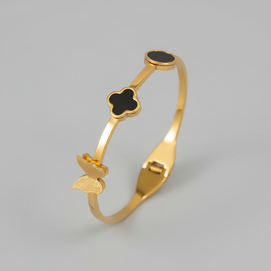 Gold Plated Clover Bracelet