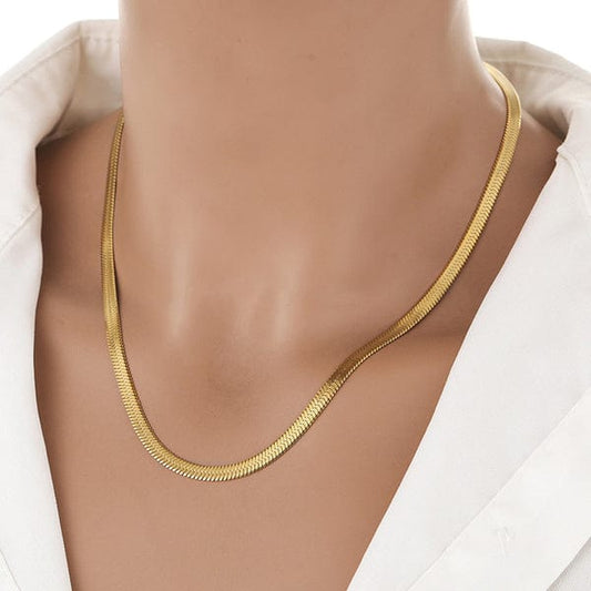 Flat Snake Chain Necklace
