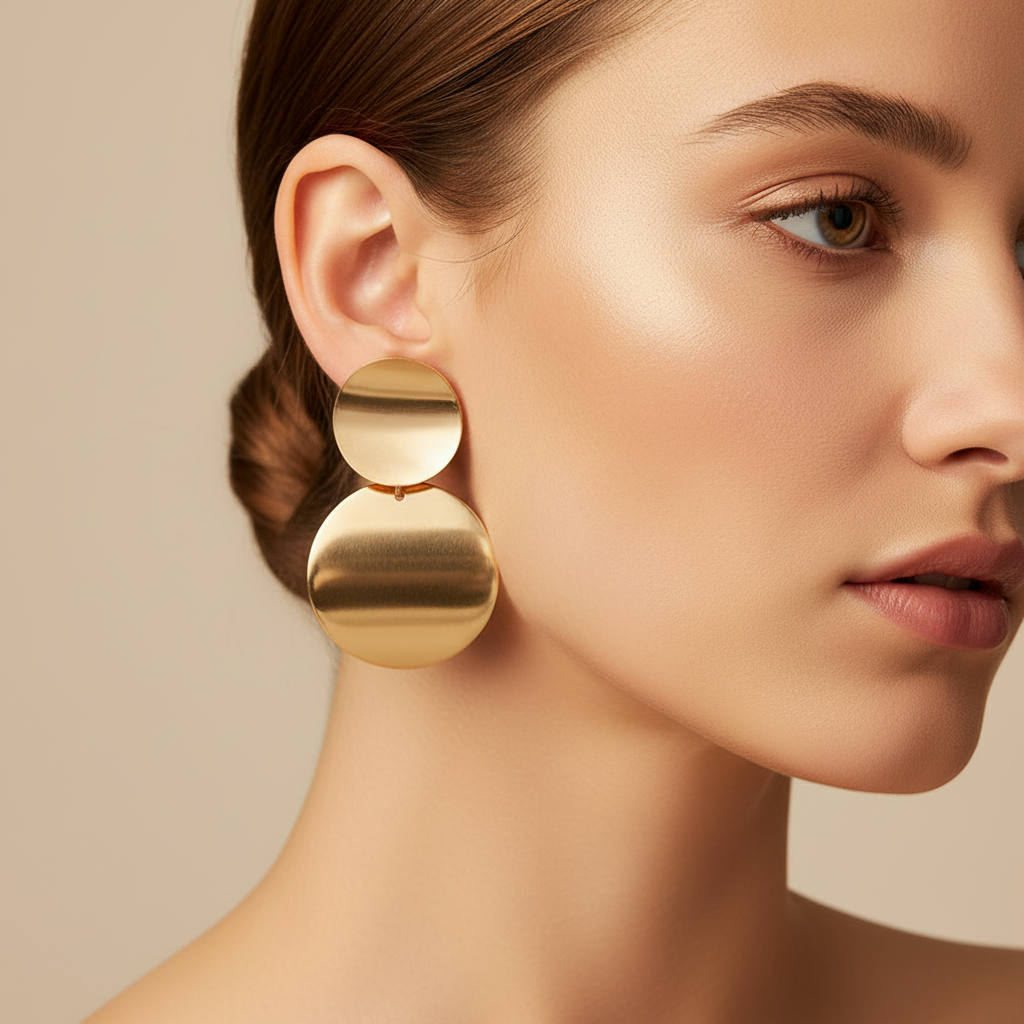 Elegant Circular Drop Earrings