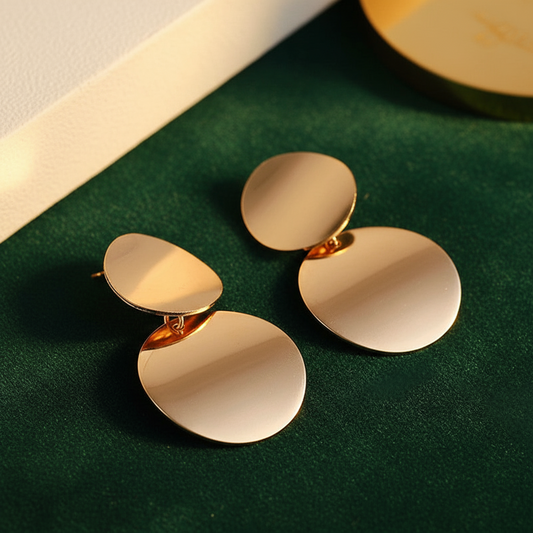 Elegant Circular Drop Earrings