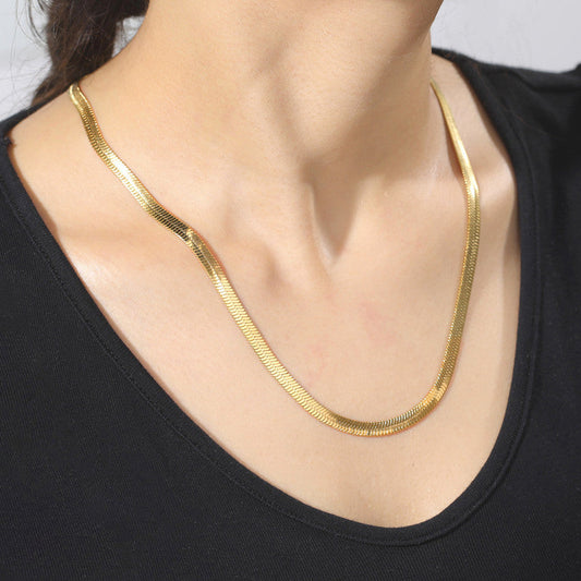 Flat Snake Chain Necklace