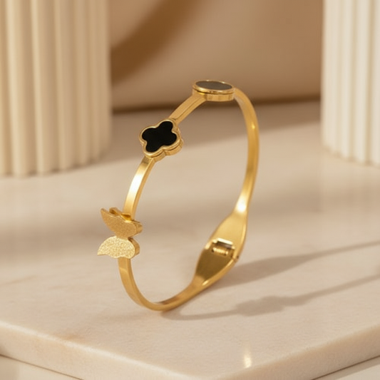 Gold Plated Clover Bracelet