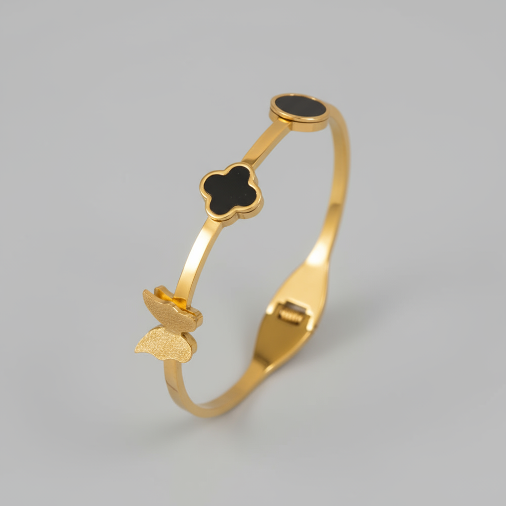 Gold Plated Clover Bracelet